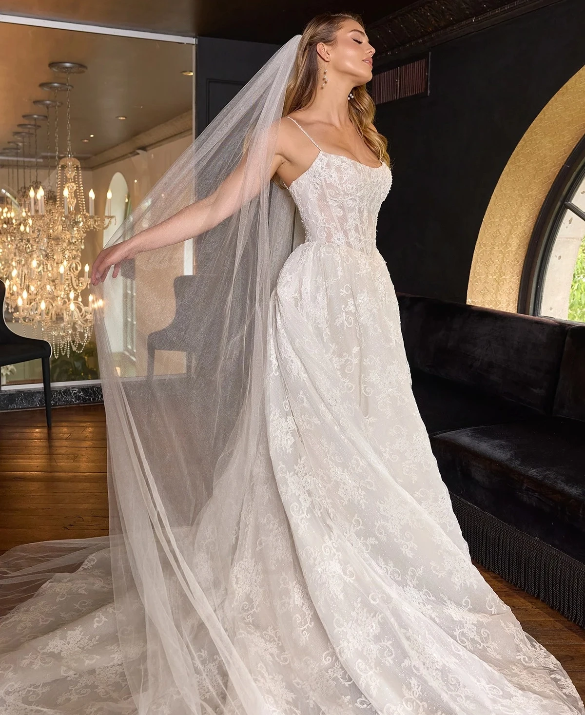 Model wearing a bridal gown