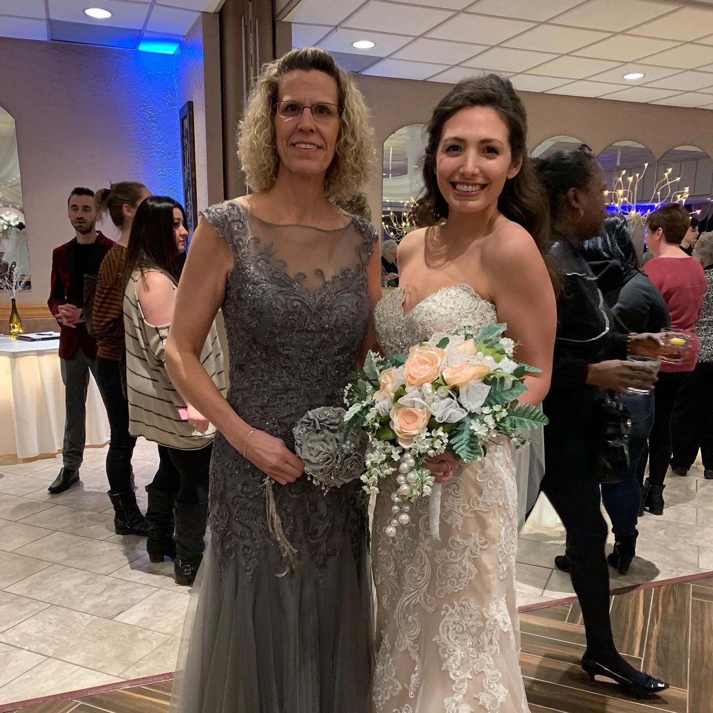 Photo of a real bride with relatives