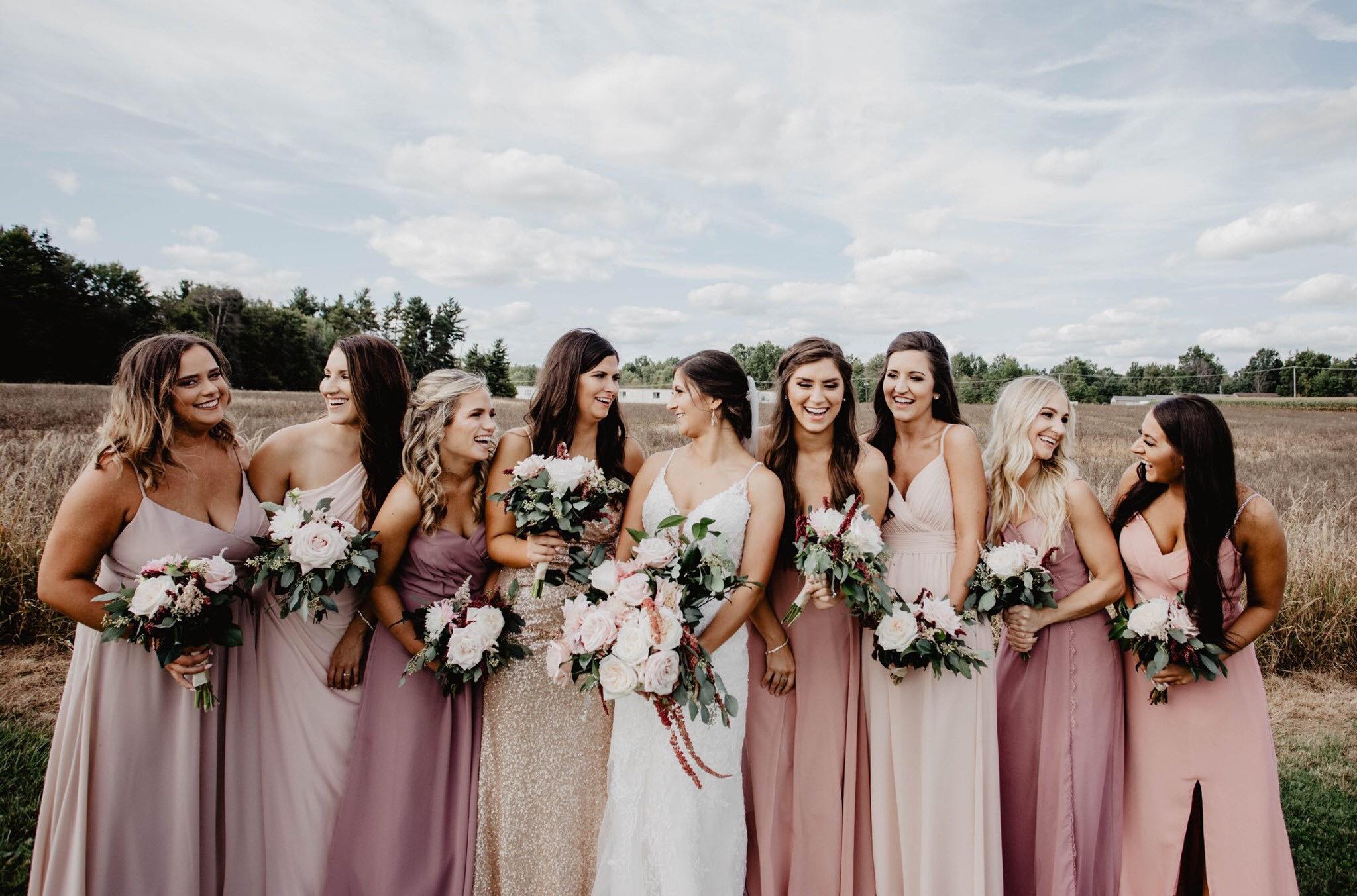 Photo of the bridesmaids